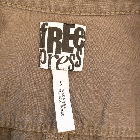 Free Press Utility Jacket | Taupe Brown | Size Small | Lightweight Layering - Picture 3 of 3